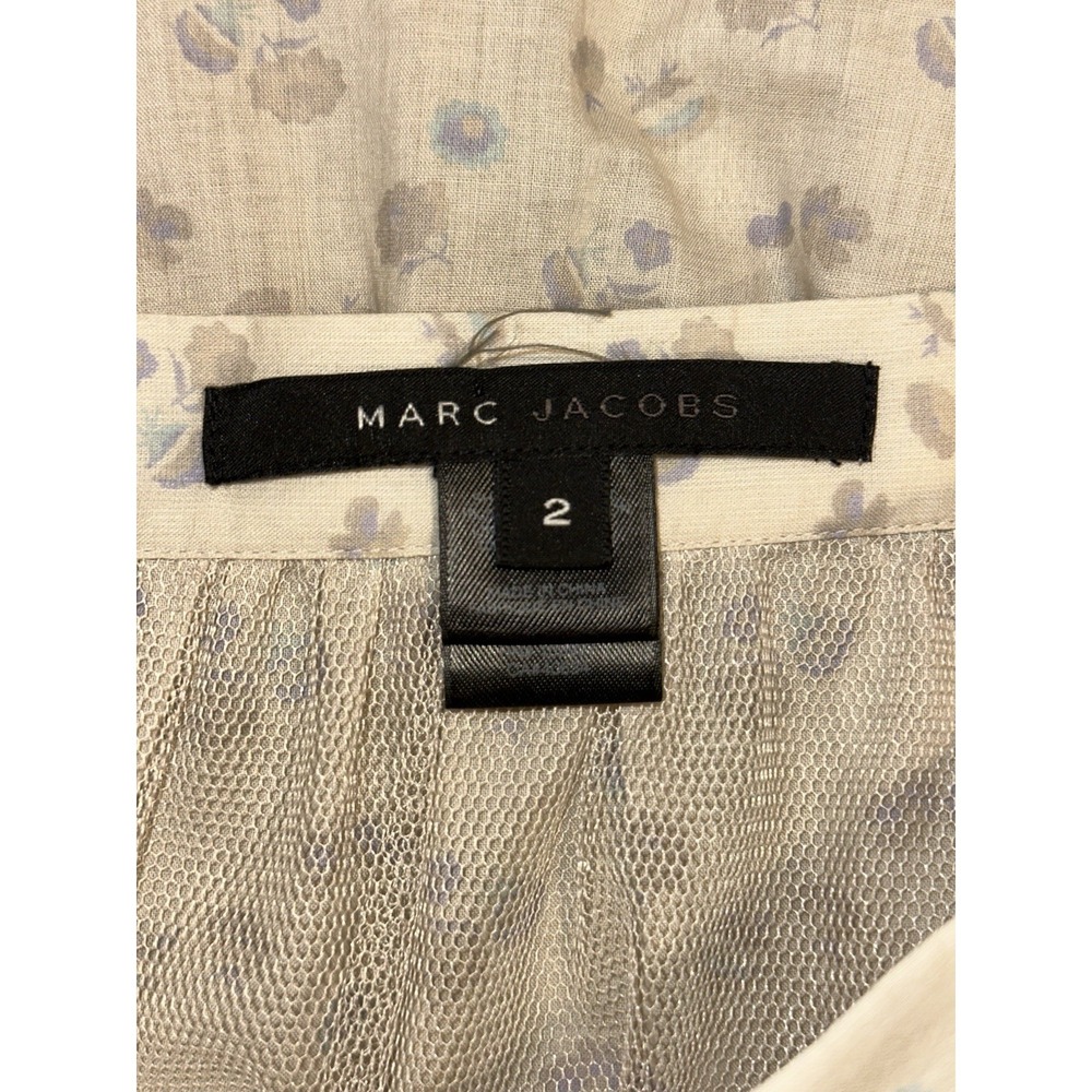 MARC JACOBS Cotton Floral A-Line Ruffle Tiered Skirt Cottagecore Clean Girl - Picture 5 of 9